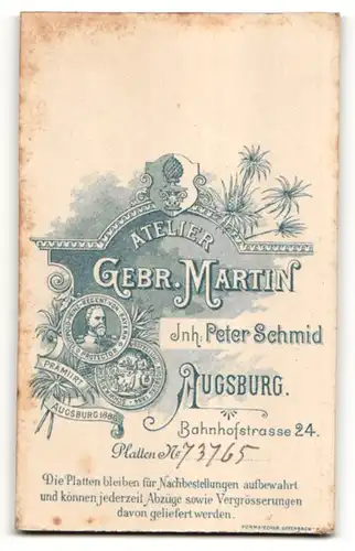 Fotografie Gebr. Martin, Augsburg, Portrait Herr mit Bart in Anzug