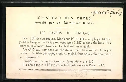 AK Chateau des Reves, execute par un Sourd-Muet Brestois