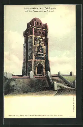 AK Pritzwalk, Bismarckturm auf dem Trappenberge