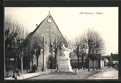 AK Jouy, L`Église, bei der Kirche