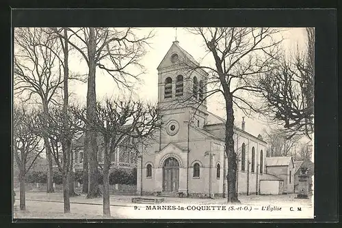 AK Marnes-la-Coquette, l`Église, Ansicht der Kirche
