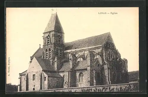 AK Linas, Eglise, Ansicht der Kirche