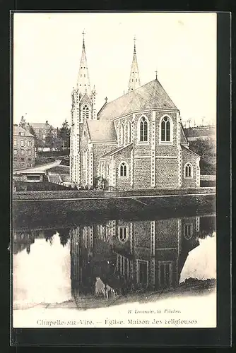 AK Chapelle-sur-Vire, Église, Maison des religieuses