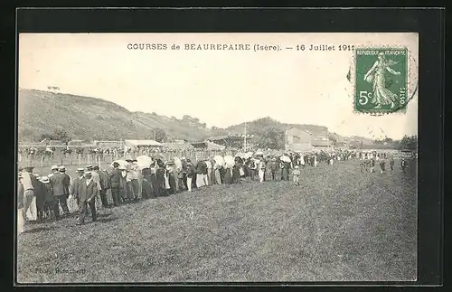 AK Courses de Beaurepaire, Pferderennen im Juli 1911