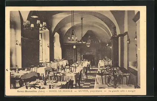 AK Saint-Marcellin, Hotel de France, La grande salle a manger