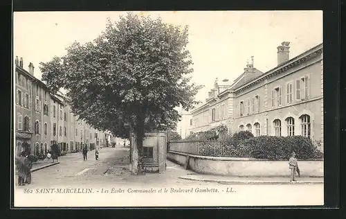 AK Saint-Marcellin, Les Ecoles Communales et le Boulevard Gambetta