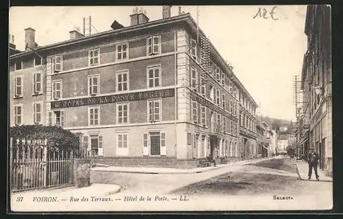 AK Voiron, Rue des Terraux, Hotel de la Poste