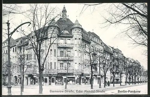 AK Berlin-Pankow, Damerowstrasse Ecke Mendelstrasse