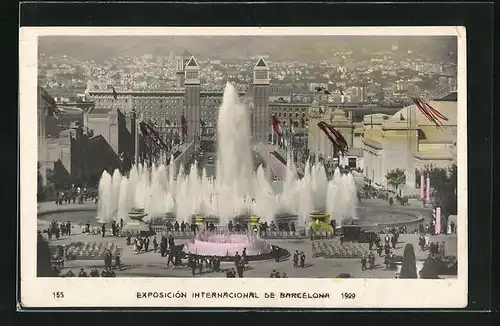 AK Barcelona, Exposicion International 1929, Fontaine Magique