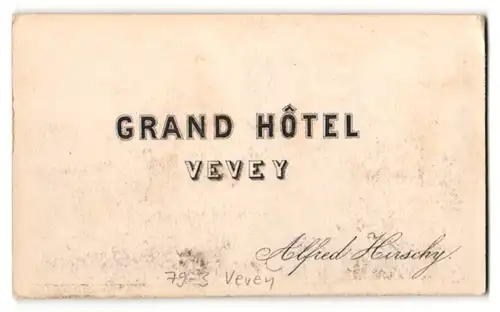 Fotografie Alfred Hirschy, Ansicht Vevey, Grand Hotel Vevey