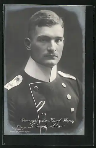 Foto-AK Sanke Nr. 379: Leutnant Mulzer, Kampfflieger