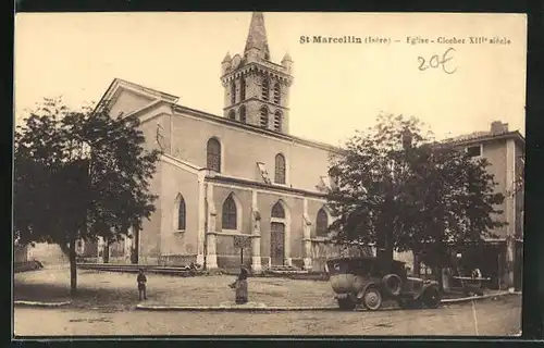 AK St-Marcellin, Eglise - Clocher XIII. siecle