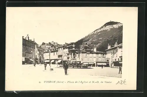 AK Voiron, Place de l'Eglise et N.-D. de Vouise