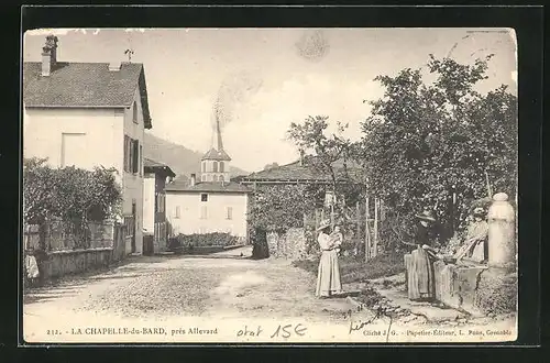 AK La Chapelle-du-Bard, Ortsansicht mit Kirchturm