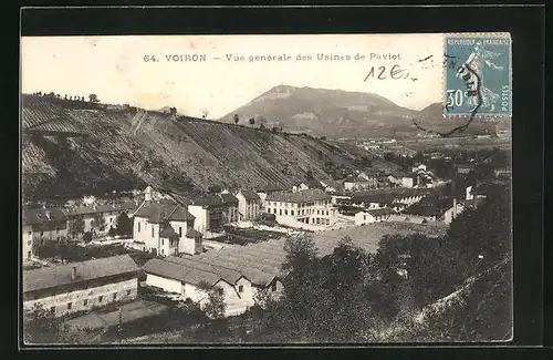 AK Voiron, Vue generale des Usines de Paviot