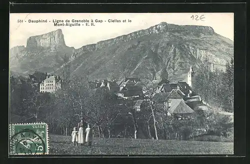 AK Dauphine / Clelles, Ligne de Grenoble a Gap, Ortsansicht mit Mont-Aiguille