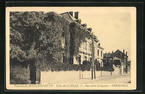 AK Grenoble, Pension du Moucherotte, Villa de Loblaz, 51, Rue Abbe Gregoire