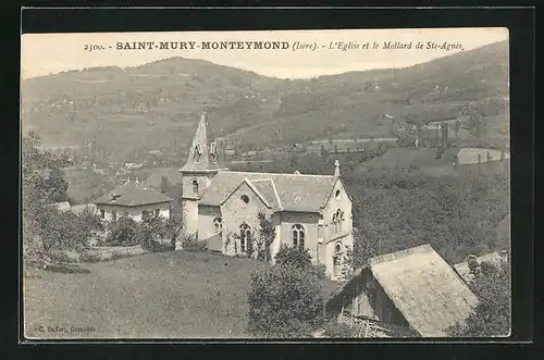 AK Saint-Mury-Monteymond, L`Eglise et le Mollard de Ste-Agnes