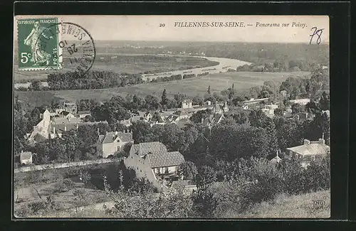 AK Villennes-sur-Seine, Panorama sur Poissy