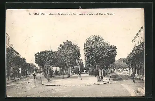 AK Chatou, Avenue de Chemin de Fer, Avenue d'Aligre et Rue de Croissy