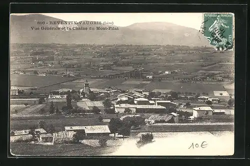 AK Reventin-Vaugris, vue generale et la Chaine du Mont-Pilat