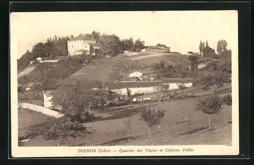 AK Diemoz, Quartier des Vignes et Château Piellat