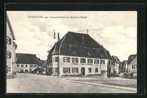 AK Dinkelsbühl, Gasthaus Hecht am Schweinemarkt