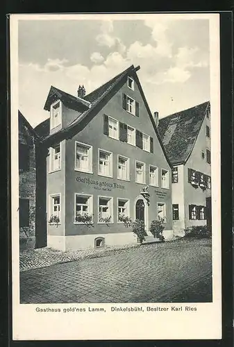 AK Dinkelsbühl, Gasthaus gold`nes Lamm, Lange Gasse 26-28