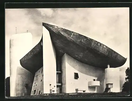 AK Ronchamp, Chapelle de Notre-Dame du Haut, Bauhaus-Architekt Le Corbusier