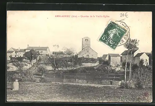 AK Amblagnieu, Quartier de la Vieille Eglise