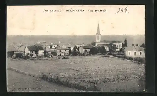 AK Béligneux, Teilansicht mit Kirche