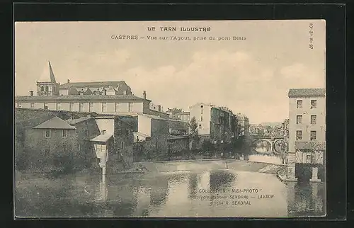 AK Castres, Vue sur l`Agout, prise du pont Biais