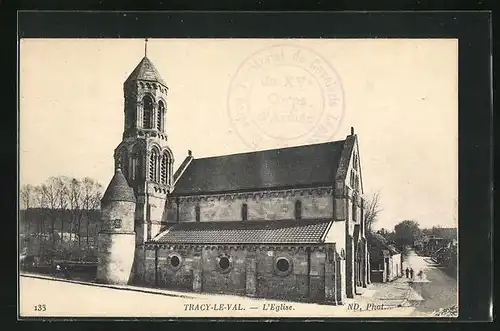 AK Tracy-le-Val, L`Eglise, Blick auf die Kirche