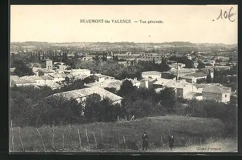 AK Beaumont-les-Valence, Vue générale, Teilansicht der Ortschaft