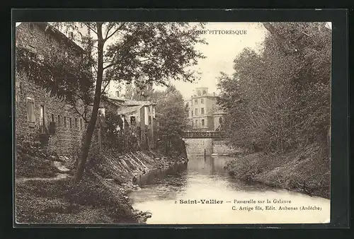 AK Saint-Vallier, Passerelle sur la Galaure