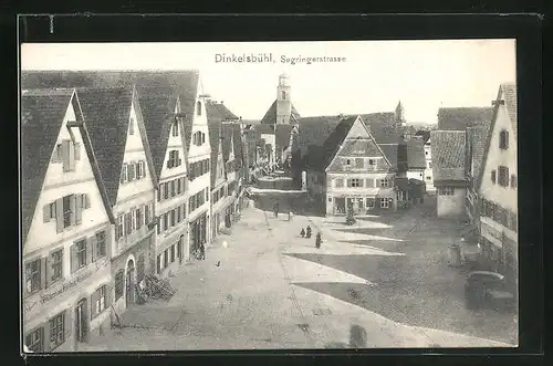 AK Dinkelsbühl, Segringerstrasse aus der Vogelschau