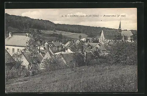 AK St-Crepin-aux-Bois, Panorama vom Berg gesehen