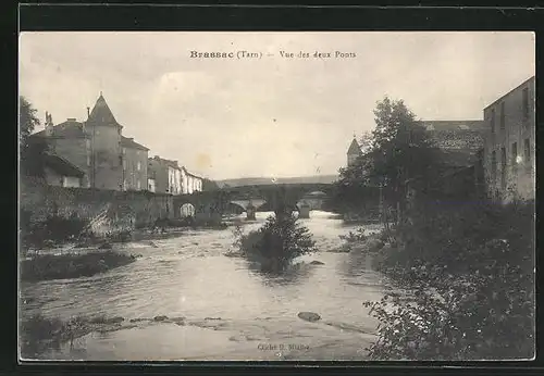 AK Brassac, Vue des deux Ponts