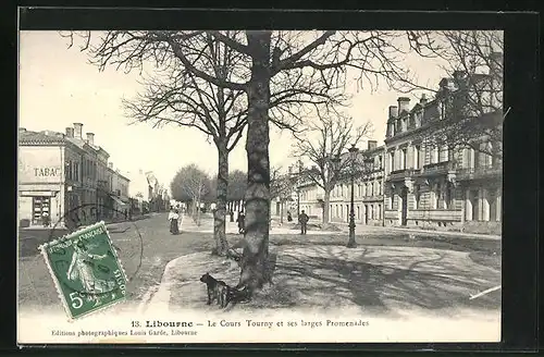 AK Libourne, Le Cours Tourny et ses larges Promenades