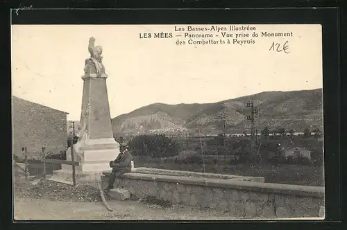 AK Les Mees, Vue prise du Monument des Combattarts a Peyruis