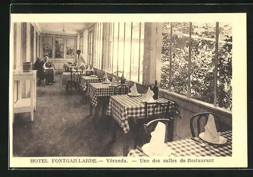 AK Thorame-Haute, Hotel Fontgaillarde, Veranda, Une des salles de Restaurant