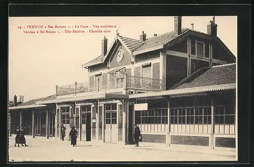AK Verdun, La Gare, Motiv vom Bahnhof