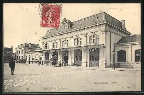 AK Blois, La Gare, Motiv vom Bahnhof