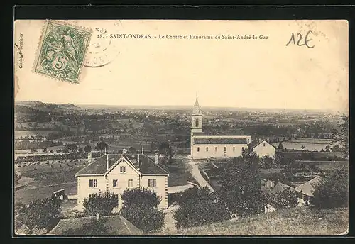 AK Saint-Ondras, Le Centre et Panorama de Saint-Andre-le-Gaz