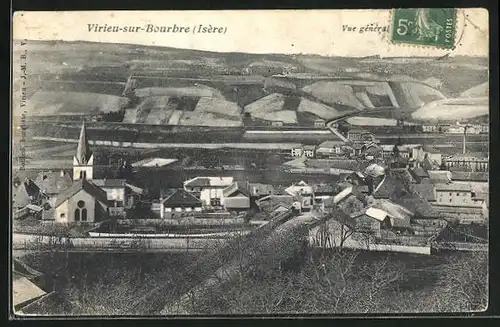 AK Virieu-sur-Bourbre, vue generale