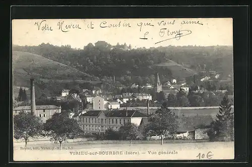 AK Virieu-sur-Bourbre, Vue generale