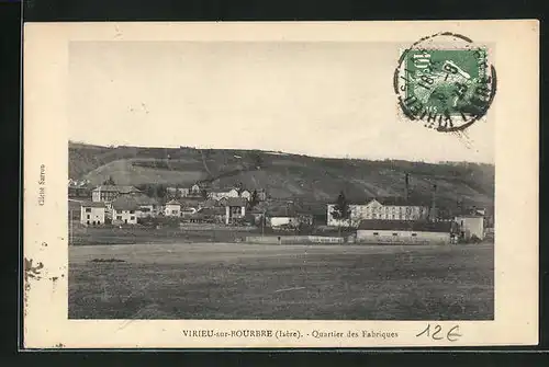 AK Virieu-sur-Bourbre, quartier des Fabriques