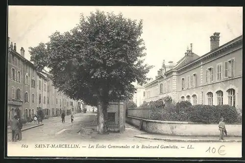 AK Saint-Marcellin, Les Ecoles Communales et le Boulevard Gambetta