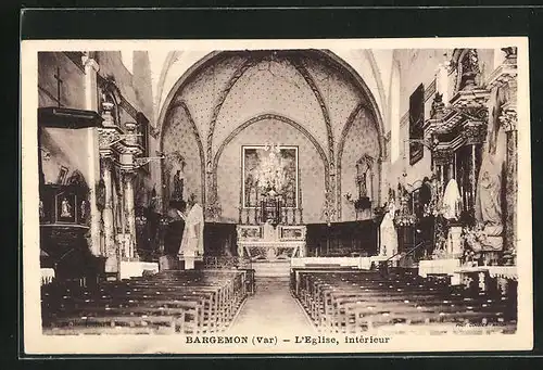 AK Bargemon, L`Eglise, Vue Interieur
