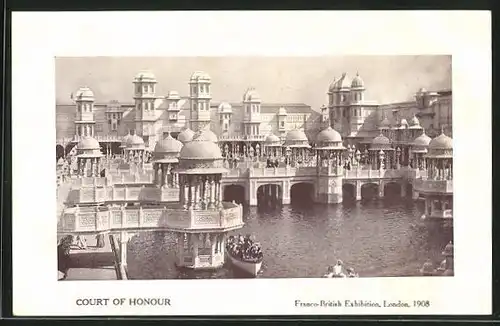 AK London, Franco-British Exhibition 1908, Court of Honour